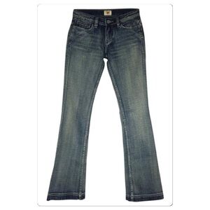 Antik denim distressed faded flare jeans size 25